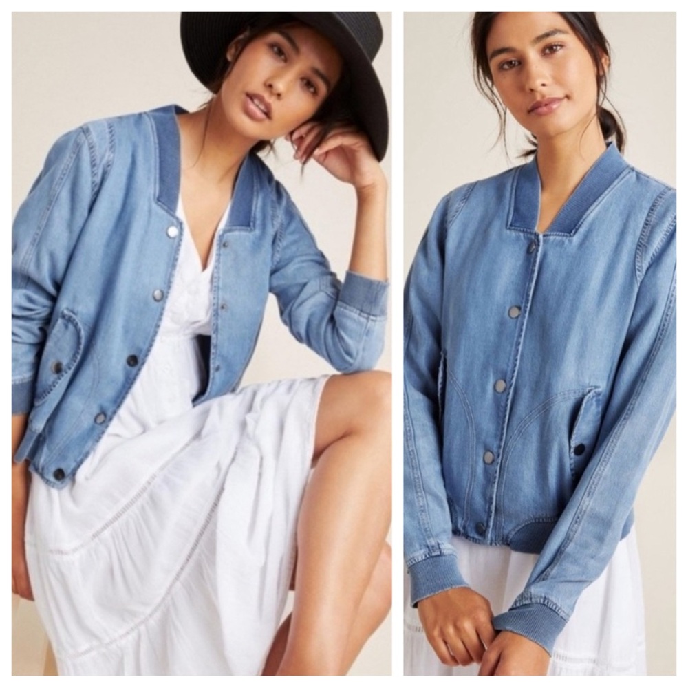 Anthropologie Women's Blue Denim Jacket